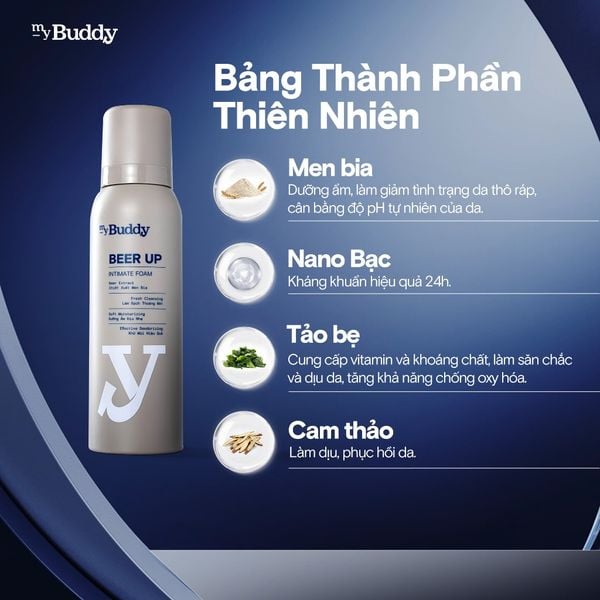 Bọt vệ sinh nam buddy beer up | Nấm 18