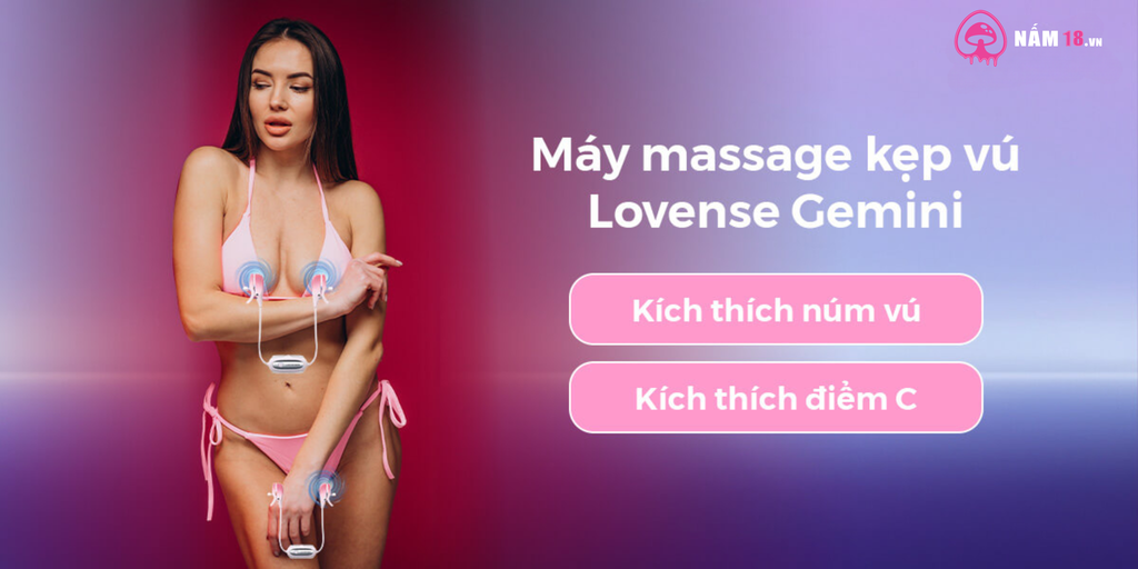 Kẹp Vú Kích Thích Đầu Ti Lovense Gemini