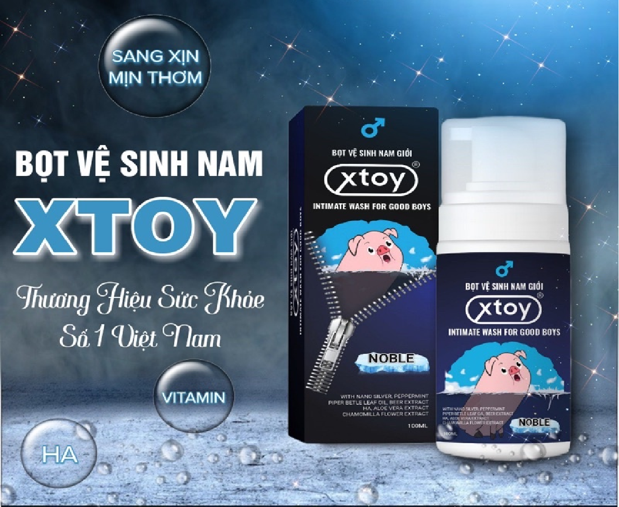 Dung Dịch Vệ Sinh Nam Xtoy Noble Dạng Bọt - 100ml