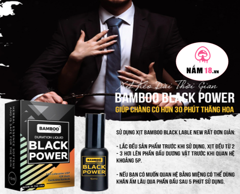 Chai Xịt Kéo Dài Thời Gian Bamboo Back Power