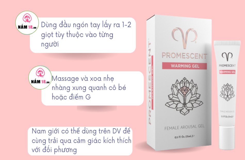 Hướng dẫn sử dụng gel Promescent Warming