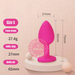 Phích Cắm Hậu Môn Silicone Đính Đá Plug2