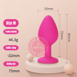 Phích Cắm Hậu Môn Silicone Đính Đá Plug2