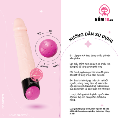 Dương Vật Giả Baile Sex Flesh Vibe Rung Ngoáy Đa Chế Độ