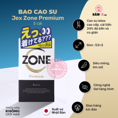 Bao Cao Su Siêu Mỏng Jex Zone Premium