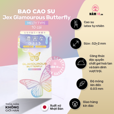 Bao Cao Su Jex Glamourous Butterfly Melty Hương Trà