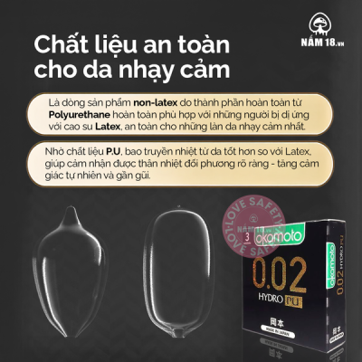 Bao Cao Su Siêu Mỏng Okamoto 0.02 PU