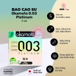 Bao Cao Su Siêu Mỏng Okamoto 0.03 Platinum