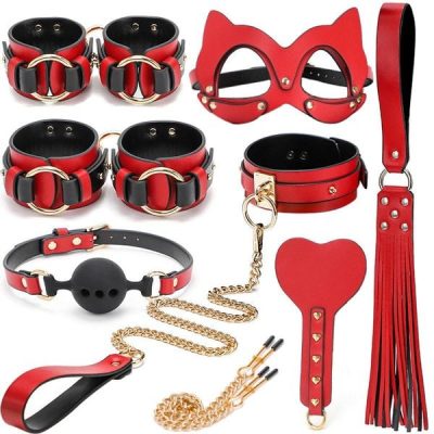Bộ Dụng Cụ Bạo Dâm BDSM Da Cao Cấp
