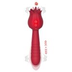 Dương Vật Lưỡi Liếm Hình Bông Hồng Rung Thụt 7 Chế Độ - Sạc Điện