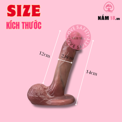 Dương Vật Giả Dính Tường Dildo Soft Có Bìu