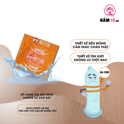 Bao Cao Su Size Nhỏ 46mm HBM Chính Hãng - Hộp 10 Cái