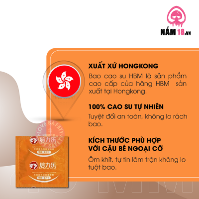 Bao Cao Su Size Lớn 58mm HBM Chính Hãng - Hộp 10 Cái