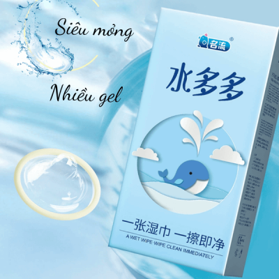 Bao Cao Su Gia Đình Siêu Mỏng Cá Heo Xanh MingLiu