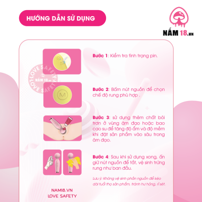 Chày Rung Kích Thích Điểm G Lilo 10 Chế Độ Rung