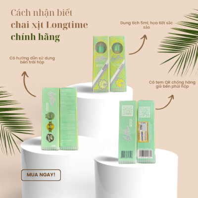 Chai Xịt Kéo Dài Thời Gian Thái Lan Longtime Có QR Code - Chai 5ml