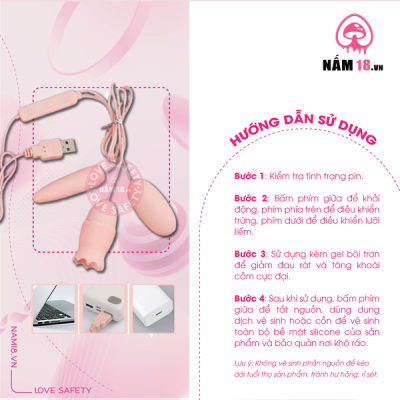 Trứng Rung MizzZee 3in1 Có Lưỡi Liếm