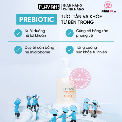 Dung Dịch Vệ Sinh Phụ Nữ Her Feel Prebiotic Rose Kháng Viêm Khử Mùi