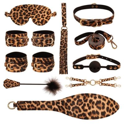 Bộ Dụng Cụ Bạo Dâm Leopard Set 10 Món BDSM