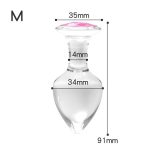 Phích Cắm Hậu Môn Thủy Tinh Đính Đá Plug1