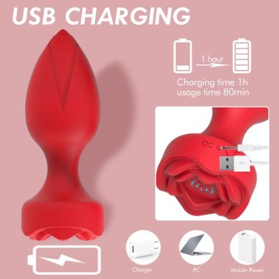 Phích Cắm Hậu Môn Rose 10 Chế Độ Rung