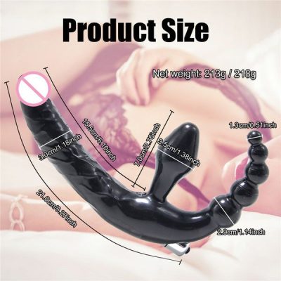Dương Vật Giả Dildo 2 Đầu 10 Chế Độ Rung Cho Less