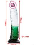 Dương Vật Dính Tường Dildo Silicone Trong Suốt
