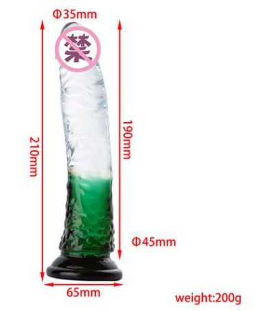 Dương Vật Dính Tường Dildo Silicone Trong Suốt