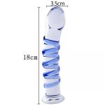 Dương Vật Giả Thủy Tinh GL1 Kiểu Gân