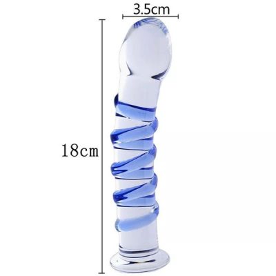 Dương Vật Giả Thủy Tinh GL1 Kiểu Gân