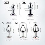Phích Cắm Hậu Môn Inox Đính Đá Tròn - Đủ Size