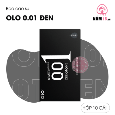 Bao Cao Su OLO Đen Siêu Mỏng, Hương Vani - Hộp 10 Cái