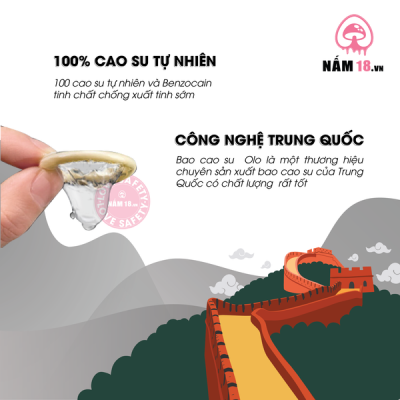 Bao Cao Su OLO Đen Siêu Mỏng, Hương Vani - Hộp 10 Cái