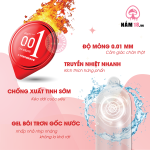 Bao Cao Su Siêu Mỏng OLO 0.01 Red Nóng Ấm