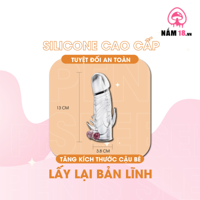 Đôn Dên Tăng Kích Thước Penis Sleeve - Rung Nhánh