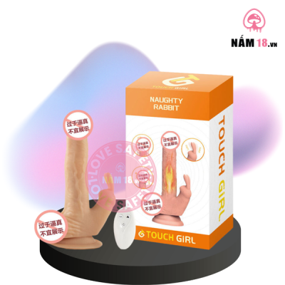 Dương Vật Dính Tường Touch Girl Tỏa Nhiệt 7 Chế Độ Rung Thụt