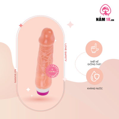 Dương Vật Giả Realistic Penis Đa Tần Số Rung