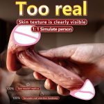 Dương Vật Giả Dính Tường Dildo Soft Có Bìu
