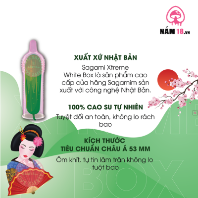 Bao Cao Su Sagami Xtreme White Box Siêu Điểm Gân Nổi