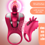 Vòng Rung Tăng Khoái Cảm Cock Ring Lưỡi Liếm
