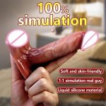 Dương Vật Giả Dính Tường Dildo Soft Có Bìu