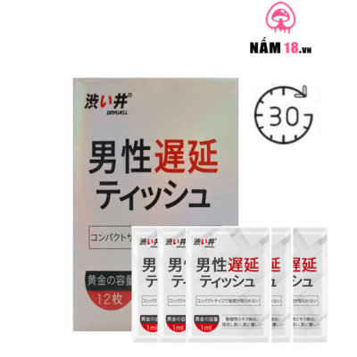 Khăn Lau Kéo Dài Thời Gian Drywell Wipes - Hộp 12 Cái