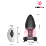 Phích Cắm Hậu Môn Silicone 10 Chế Độ Rung Có Đèn Led