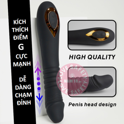 Dương Vật Giả Telescopic 18 Chế Độ Rung Thụt Ngoáy