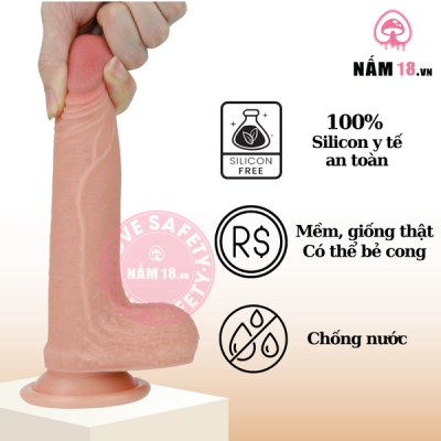 Dương Vật Giả Dính Tường Có Bìu Lovetoy Nature Cock 7"