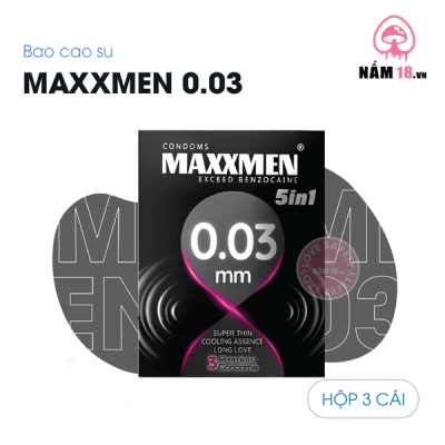 Bao Cao Su Maxxmen 5in1 Siêu Mỏng 0.03mm