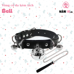 Vòng Cổ Da Bell Kèm Xích - Đồ Chơi BDSM