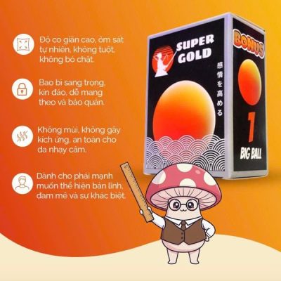 Bao Cao Su Bi Lớn Super Gold Big Ball